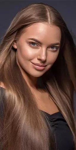 Modelo da linha Lepro Cosmeticos